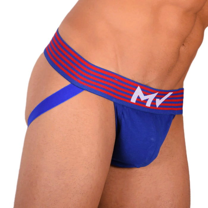 Jockstrap Modus Vivendi Jock Marine Qualité Supérieure Coton Elastan Bleu 10815 14