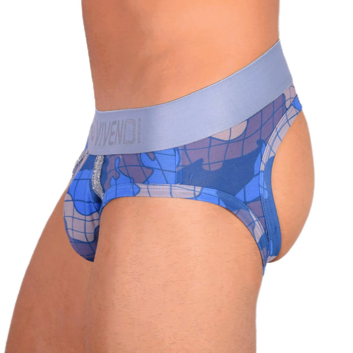 Modus Vivendi Jockstrap Dos Nu Piégé BottomLess Camo Jock Bleu 11014 6