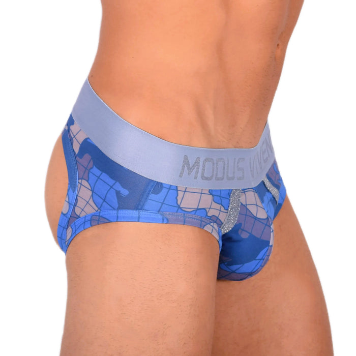 Modus Vivendi Jockstrap Dos Nu Piégé BottomLess Camo Jock Bleu 11014 6