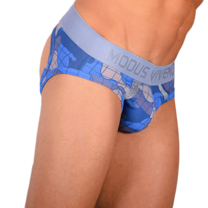 Modus Vivendi Jockstrap Dos Nu Piégé BottomLess Camo Jock Bleu 11014 6