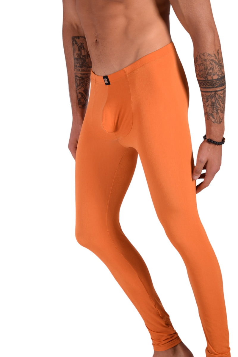 SMU Mens Legging Tight Fit Smoothie Orange S/M 12565 MX8