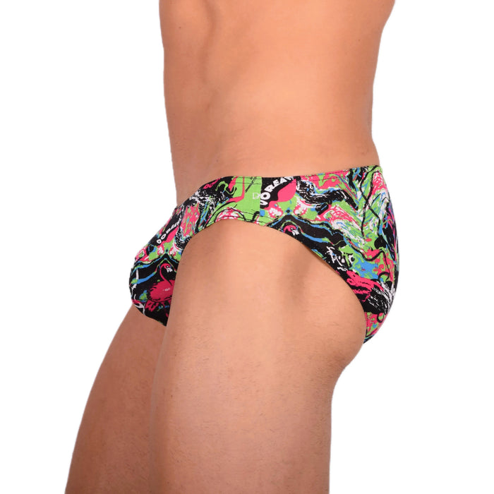 Doreanse Flamingo Splash Paint Print Casual Brief Herren Slips Homme 1361 8