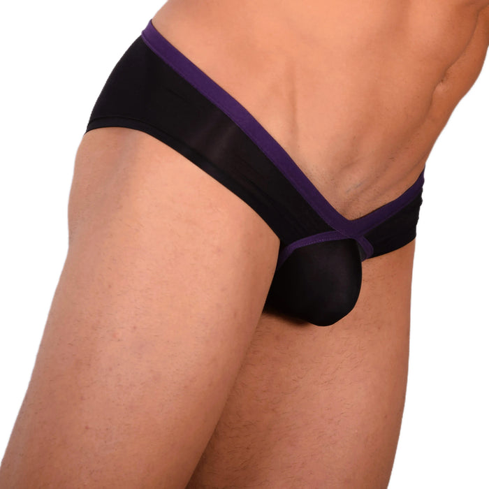 DOREANSE Hommes Slip Boost Cheeky Soie Tissu Sous-Vêtements Hommes Noir 1377 20