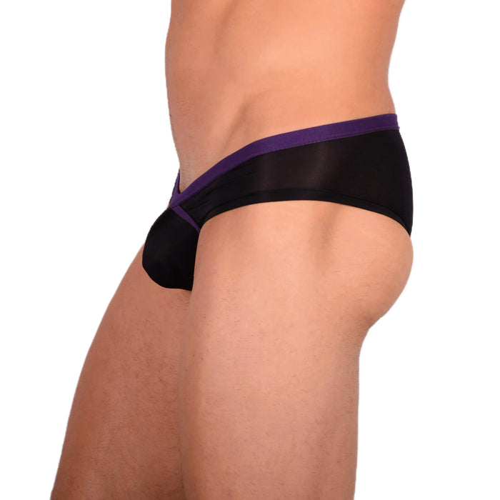 DOREANSE Hommes Slip Boost Cheeky Soie Tissu Sous-Vêtements Hommes Noir 1377 20