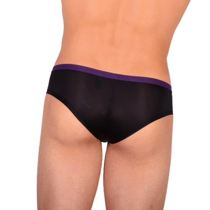 DOREANSE Hommes Slip Boost Cheeky Soie Tissu Sous-Vêtements Hommes Noir 1377 20