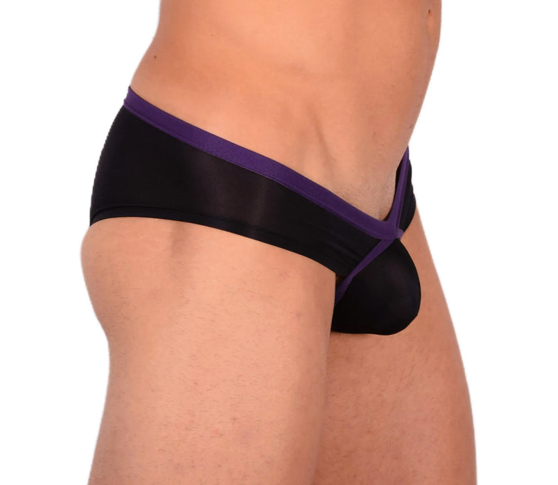 DOREANSE Hommes Slip Boost Cheeky Soie Tissu Sous-Vêtements Hommes Noir 1377 20