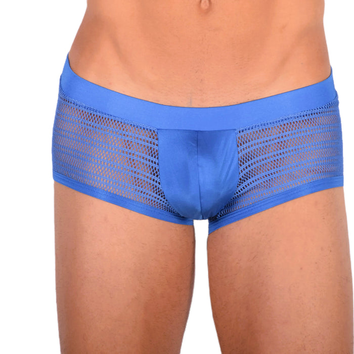 Doreanse Boxer Soyeux Hipster Short Taille Basse-Boxer Lacy Mesh Bleu 1588 8