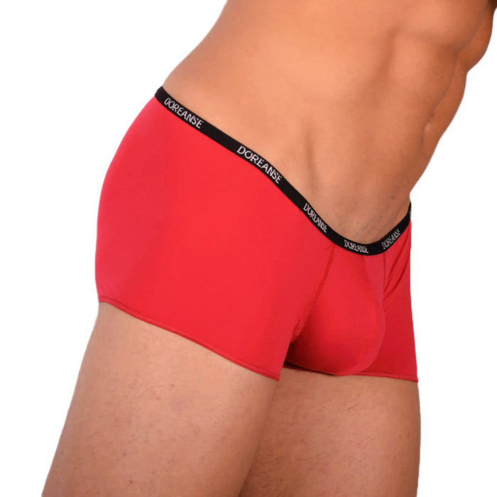 DOREANSE Hommes Garçons mini Boxer Short Tissu Mince Rouge 1590 15