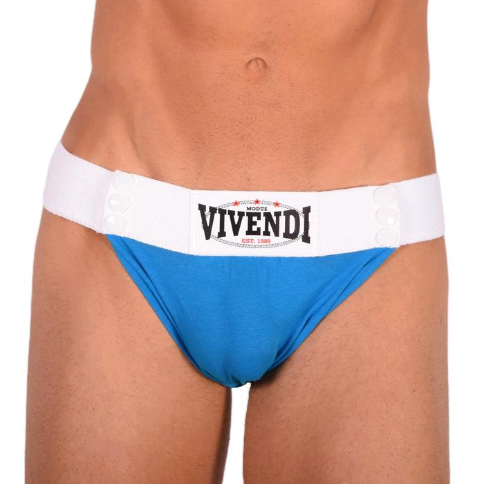 Modus Vivendi Brief Sumo Customizable Twist With Open Front Snap Turquoise 16512 29