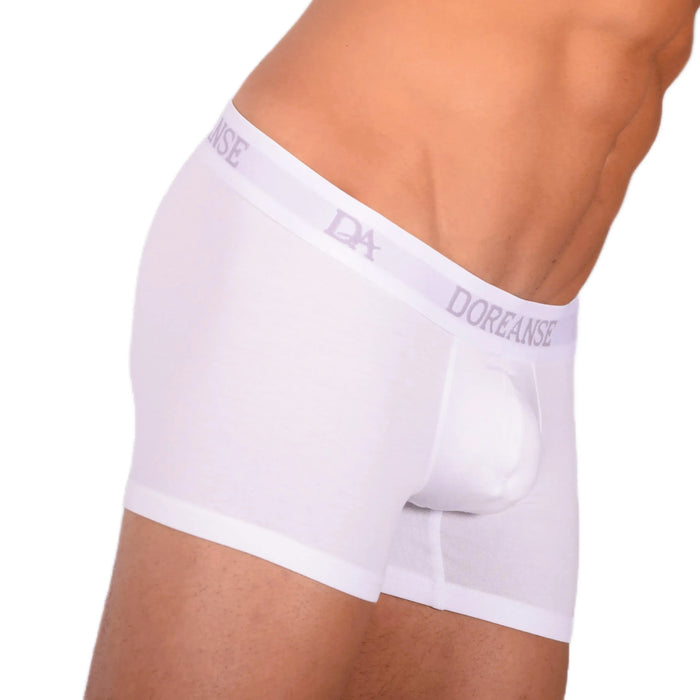 Doreanse Boxer Shorty Boxer décontracté en coton mélangé blanc 1767 6