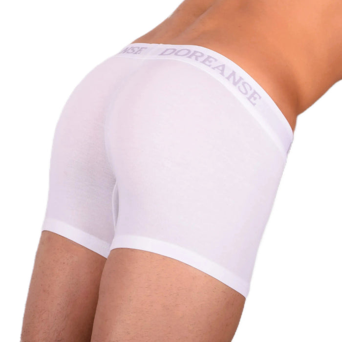 Doreanse Boxer Shorty Boxer décontracté en coton mélangé blanc 1767 6