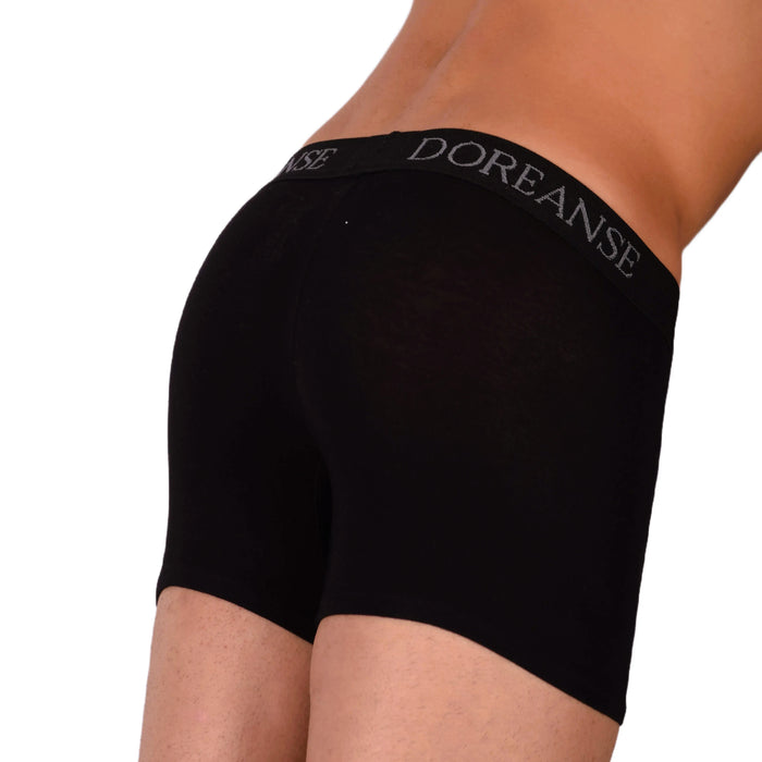 Doreanse mens Boxer Shorty Casual Cotton Blend  Black 1767 6