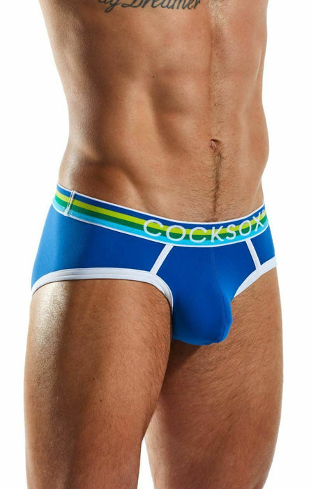 SMALL Cocksox Sports Brief Retro Style Performance Supplex Ace Blue CX76N 17