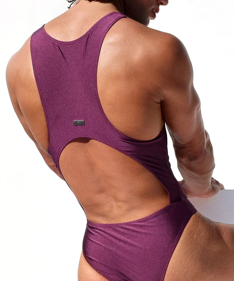 Maillot de bain slip RUFSKIN OLYMPIC Combinaison Maillot de bain dos découpé Prune pourpre 38