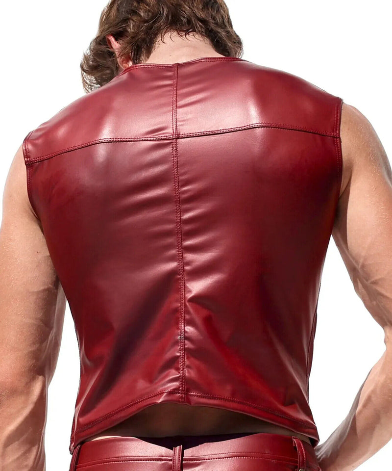 Débardeur RUFSKIN Sylvester Sans Manches T-Vibe Extensible Mat Rouge Sanguin Teinte 71