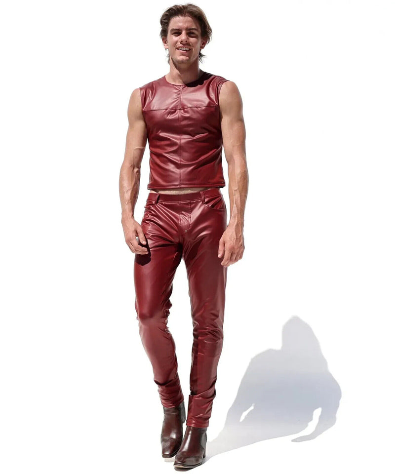 Débardeur RUFSKIN Sylvester Sans Manches T-Vibe Extensible Mat Rouge Sanguin Teinte 71