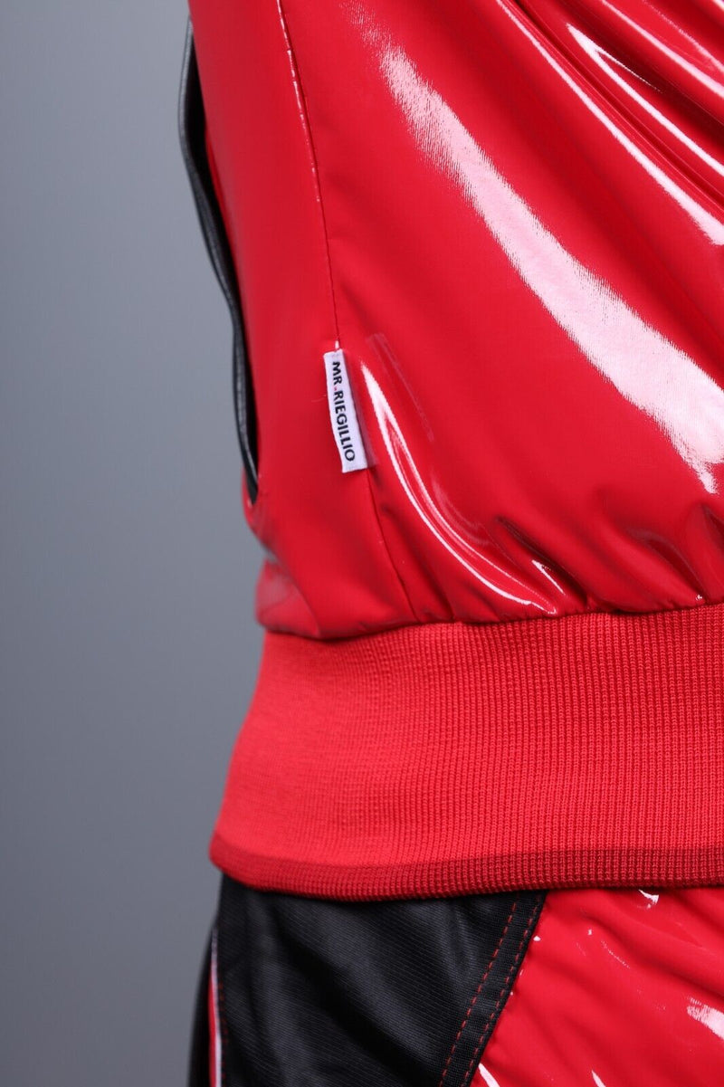 Veste MR. RIEGILLIO PVC Survêtement 24 Pistes Rouge Brillant R1015