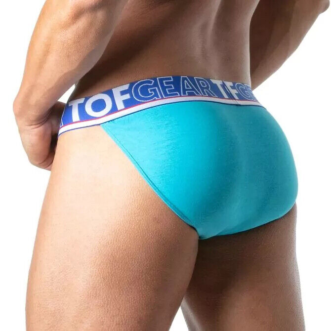 TOF PARIS Tanga Slip Champion Jacquards Coton Poche Turquoise 79