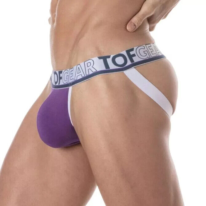 TOF PARIS Champion Jockstrap poche non doublée coton doux jock violet 79