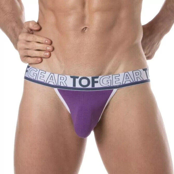 TOF PARIS Champion Jockstrap poche non doublée coton doux jock violet 79