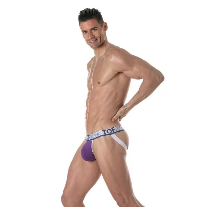 TOF PARIS Champion Jockstrap poche non doublée coton doux jock violet 79