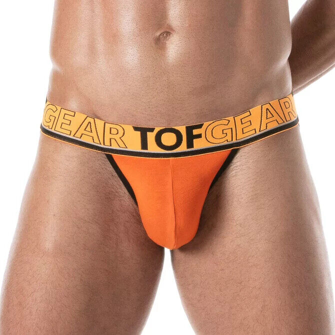 TOF PARIS Jockstrap Champion Pochette Non Doublée Coton Doux Jock Orange 79