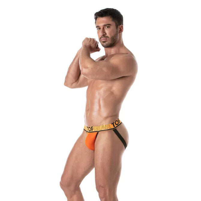 TOF PARIS Jockstrap Champion Pochette Non Doublée Coton Doux Jock Orange 79