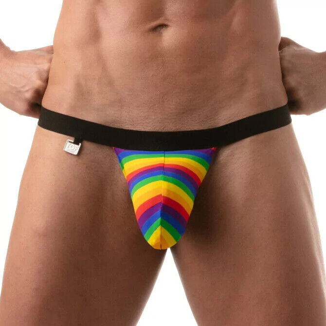 TOF PARIS Tanga de bain arc-en-ciel Pride maillot de bain extensible 80