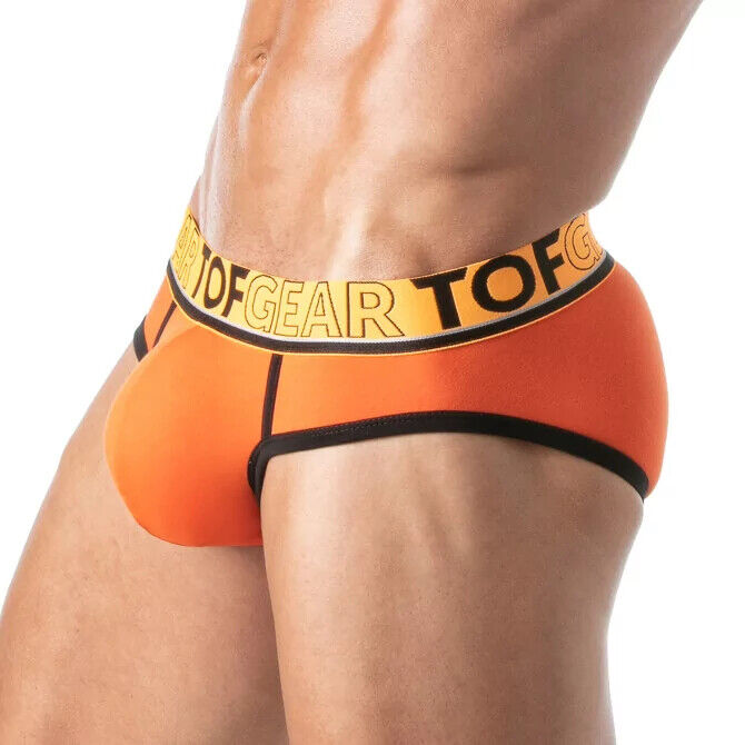 TOF PARIS Briefs Champion Jacquards Bi-Stretch Cotton Low-Waisted Orange Brief