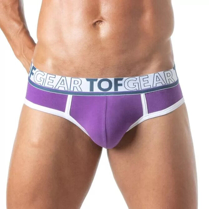 TOF PARIS Briefs Champion Jacquards Bi-Stretch Cotton Low-Waisted Brief Purple