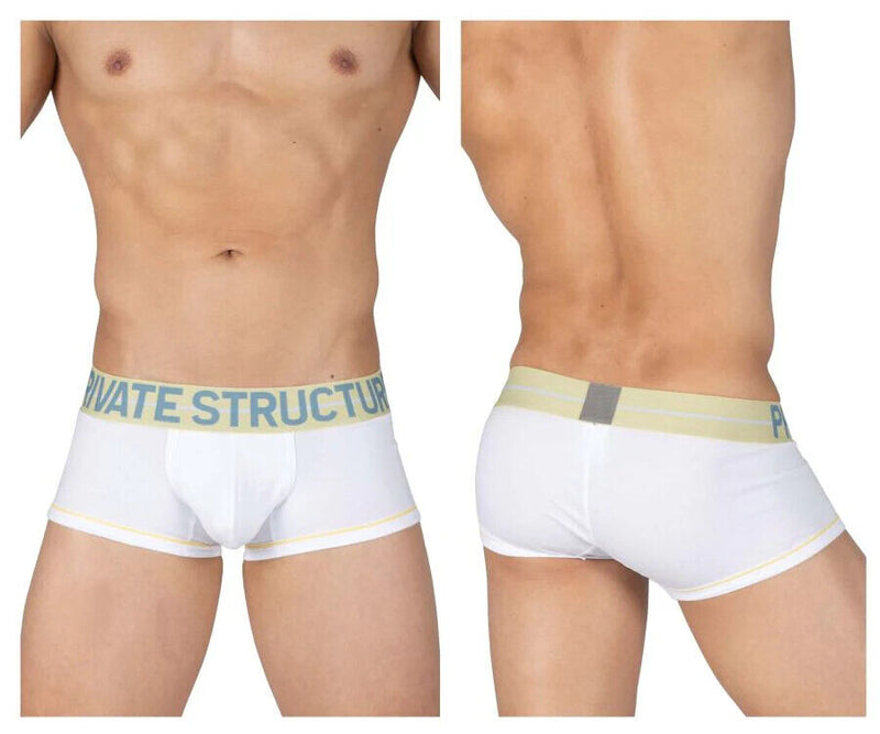 PRIVATE STRUCTURE Boxer Trunk MO-Lite Boxer mi-taille en coton But-White 4103 106