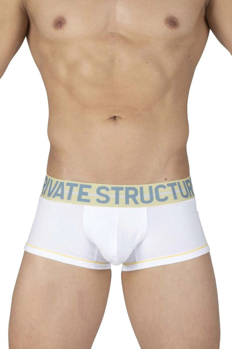 PRIVATE STRUCTURE Boxer Trunk MO-Lite Boxer mi-taille en coton But-White 4103 106
