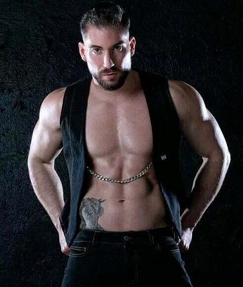 TOF PARIS Detachable Urban Jean Chain Vest in Blue Denim Tank 50