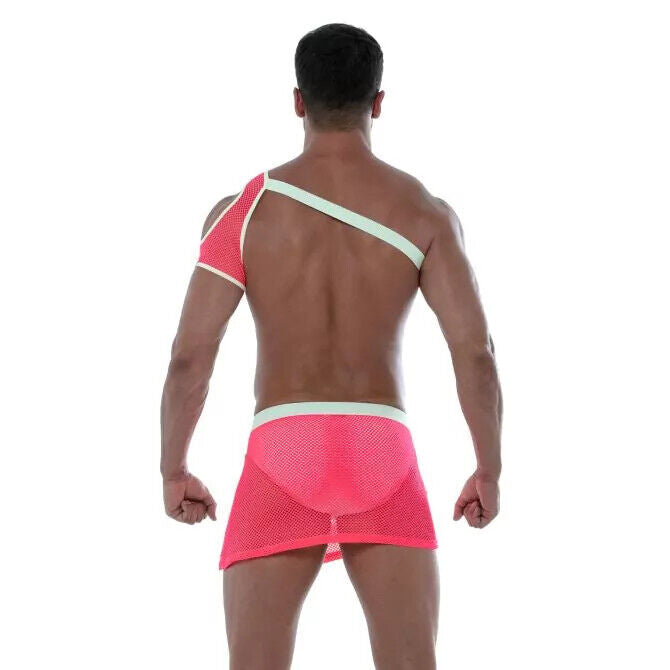 TOF PARIS Mesh Shoulder Harness Fluorescent Neon Pink 17