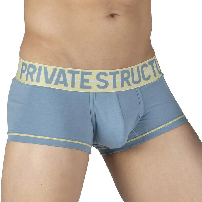 PRIVATE STRUCTURE Boxer Trunk MO-Lite Cotton Ash Blue/Butter 4103 107