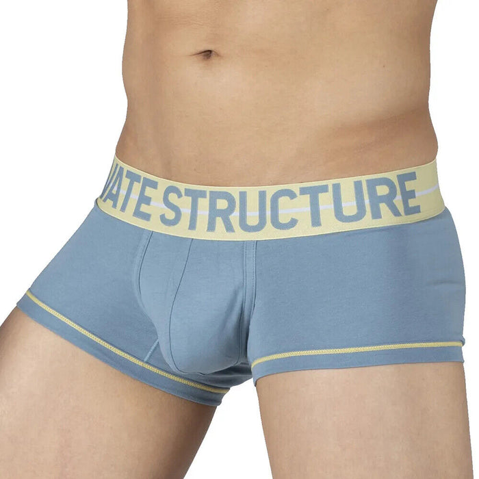 PRIVATE STRUCTURE Boxer Trunk MO-Lite Cotton Ash Blue/Butter 4103 107