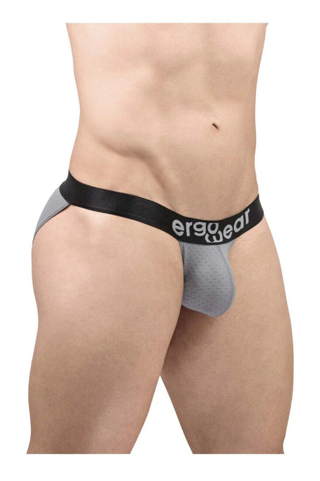 ErgoWear MAX Flow Bikini Briefs 3D-Pouch Micro Perforated Brief Gray 1683