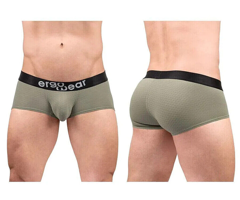 ErgoWear Boxer Trunks MAX Flow Micro Perforated Mesh in Smoke Green 1679