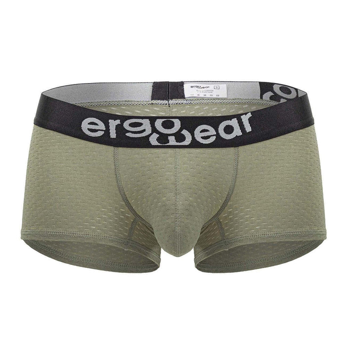 ErgoWear Boxer Trunks MAX Flow Micro Perforated Mesh in Smoke Green 1679