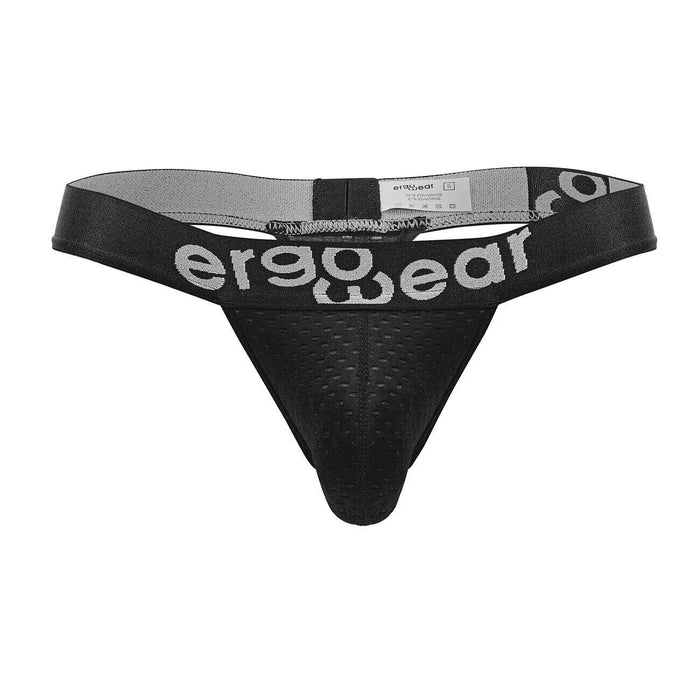 ErgoWear Thong MAX Flow 3D Pouch Micro-Perforated Men G-String Black 1687