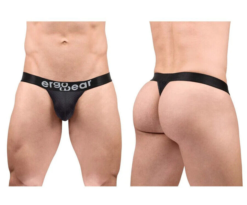 ErgoWear Thong MAX Flow 3D Pouch Micro-Perforated Men G-String Black 1687