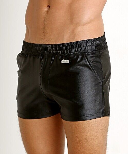 Modus Vivendi Swim-Short Elegant Glossy Shiny Black Swimwear S1727 148