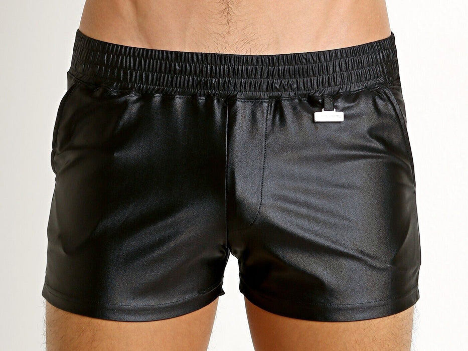 Modus Vivendi Swim-Short Elegant Glossy Shiny Black Swimwear S1727 148