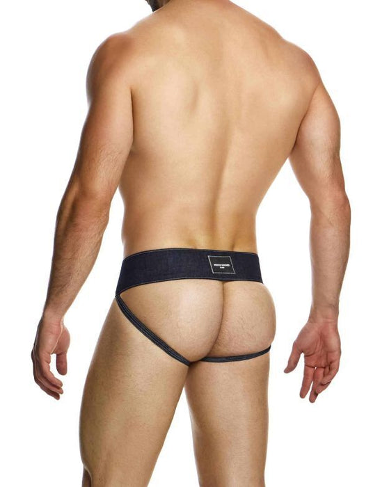 Modus Vivendi Raw Denim Jockstrap Two Nickel Snap Buttons Blue Jock 11411 183