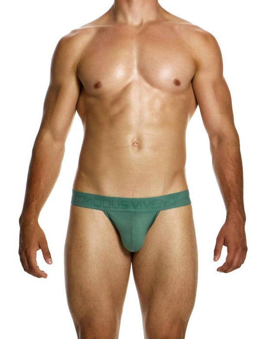 Modus Vivendi Bamboo Thong Eco-Jacquard T-String Khaki Green 13411 185