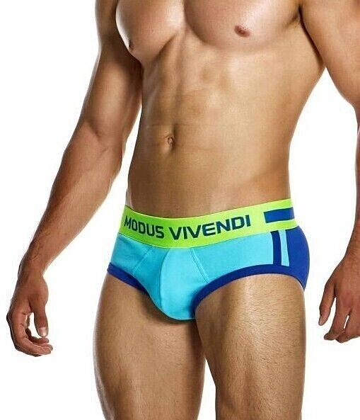 Modus Vivendi Sporty Briefs Classic Cut Jacquard Cotton Knitted 12414 Blue