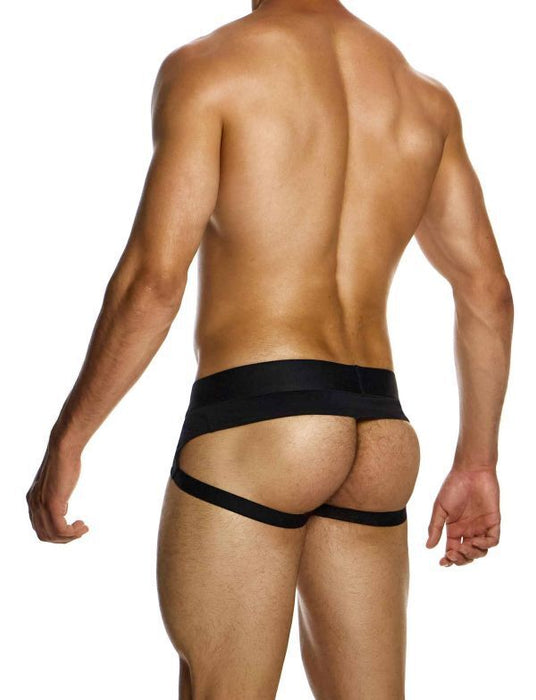 Modus Vivendi Sporty Fly Jockstrap Original Peplum Knitted Jock Black 12413