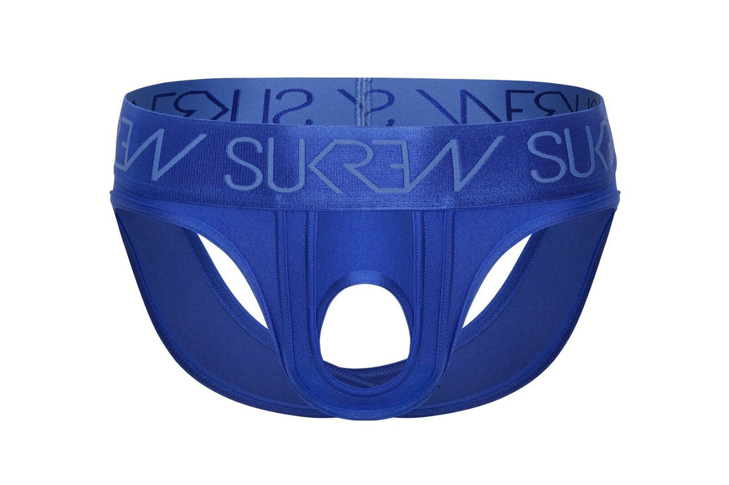 SUKREW U-Style V-Brief Open Front and Two Back Straps in Sapphire Blue 38