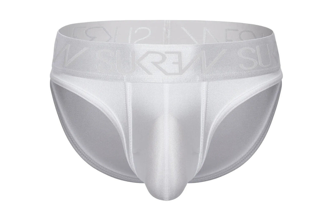 SUKREW Classic Briefs Stretchy Unlined Large Contoured Pouch in Shimmer White 39