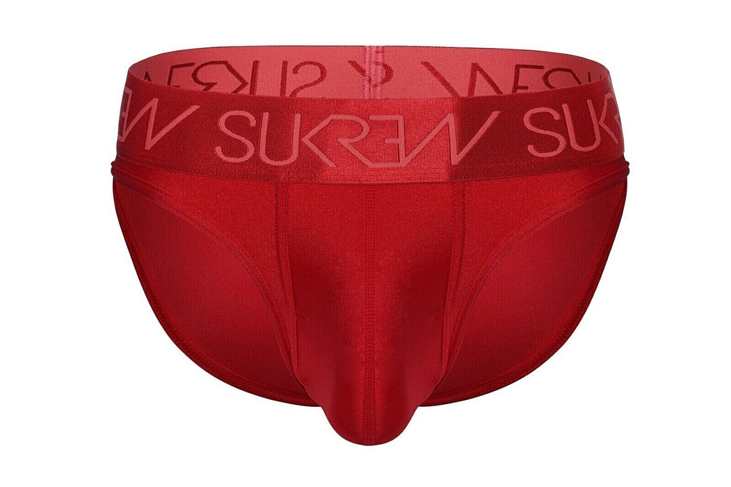 SUKREW Classic Briefs Stretchy Unlined Large Contoured Pouch in Liberty Red 39